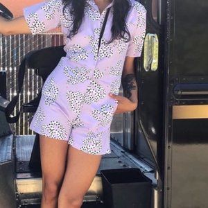 NWOT Nooworks Shortall Jumpsuit Micotti Snakes (Small)